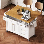 52 Kitchen Island With Drop Leaf(no include stool)
