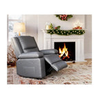Poltrona Reclinabile Elevabile in Similpelle, con Funzione Calore e Massaggio, 1 Persona — Cognac / Caffè / Cuoio / Grigio / Beige
