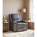 Poltrona Reclinabile Elevabile in Similpelle, con Funzione Calore e Massaggio, 1 Persona — Cognac / Caffè / Cuoio / Grigio / Beige