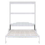 Letto a scomparsa matrimoniale White Queen con cuscino, letto a muro per 1