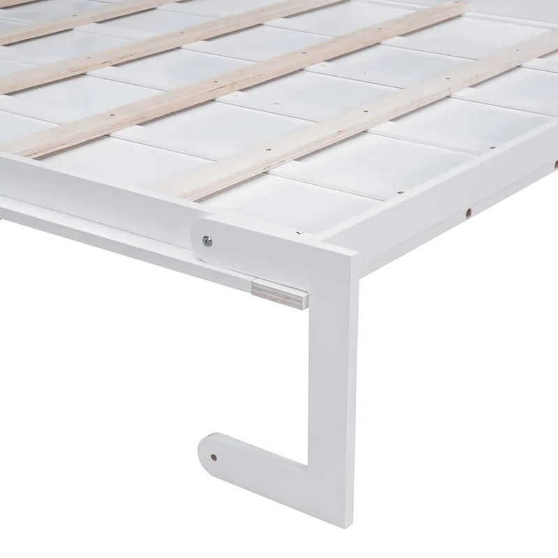 Letto a scomparsa matrimoniale White Queen con cuscino, letto a muro per 1