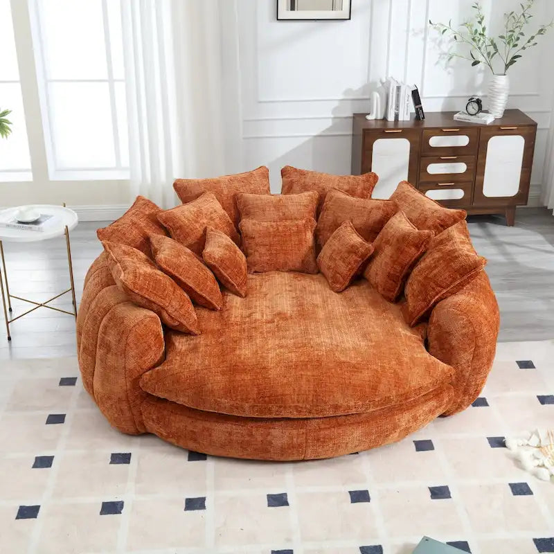 Comodo divano letto matrimoniale a panetto, divano letto oversize con braccioli