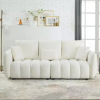 Sufan modern GDFStudio Alanna 79.5 miksi b’drapp Teddy għal 3 persuni b’imħaded
