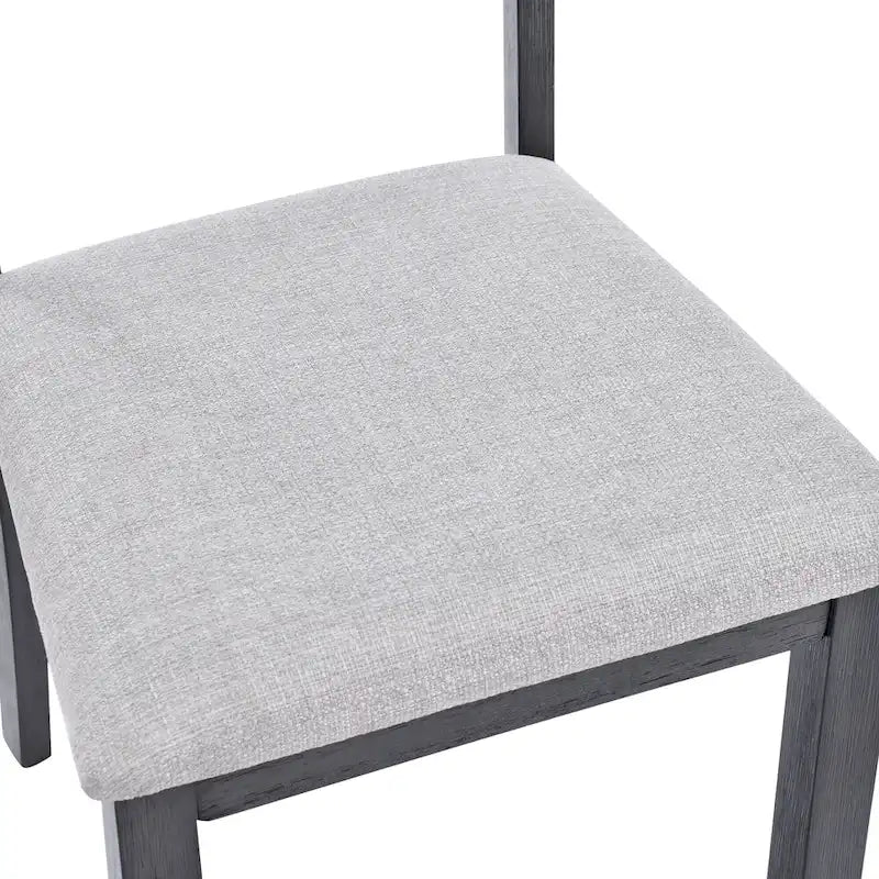 Houten eetkamerstoelen met lattenrug, set van 4