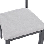 Houten eetkamerstoelen met lattenrug, set van 4