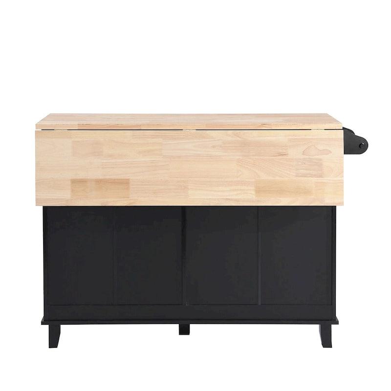 TOPMAX keukeneilandset met uitklapbaar blad en 2 zitplaatsen, eetkamertafelset met verstelbare plank, laden en handdoekrek