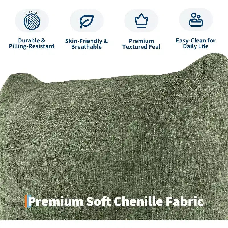 Divano modulare a due posti in tessuto chenille, divano nuvola a 2 posti con schiuma altamente elastica, divano senza struttura per piccoli spazi