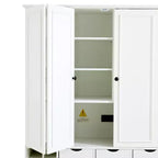 Dispensa da cucina indipendente Whisen alta 71", grande armadietto per riporre stoviglie con 4 ante pieghevoli, ripiani, portabottiglie