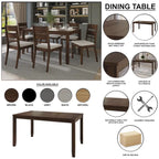 CraftPorch klassisches 7-teiliges Esszimmer-Set aus Holz