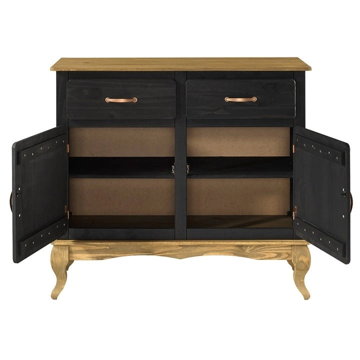 Groene houten buffetkast