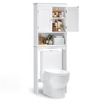 Opbergkast voor de badkamer, toilet- en badkamerkast, badkamerplank boven het toilet, ruimtebesparend toilet
