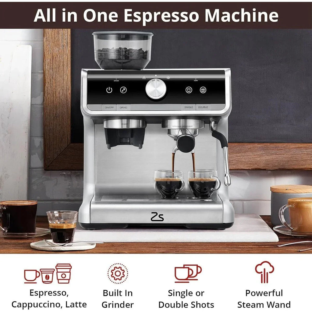 Aparat za espresso kavu s mlincem, spremnik za vodu od 2.8 L