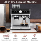 Aparat za espresso kavu s mlincem, spremnik za vodu od 2.8 L