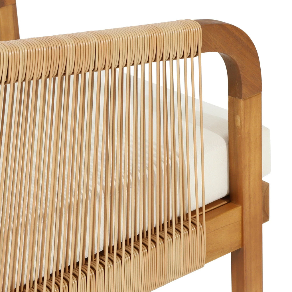 Jabe-Set aus Outdoor-Clubsesseln aus Akazienholz und Korbgeflecht von Christopher Knight Home