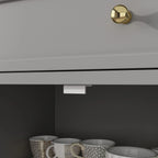 59,1' Sideboard-Buffet in Weiß, Mid-Century-Modern, zeitgemäß lackiert