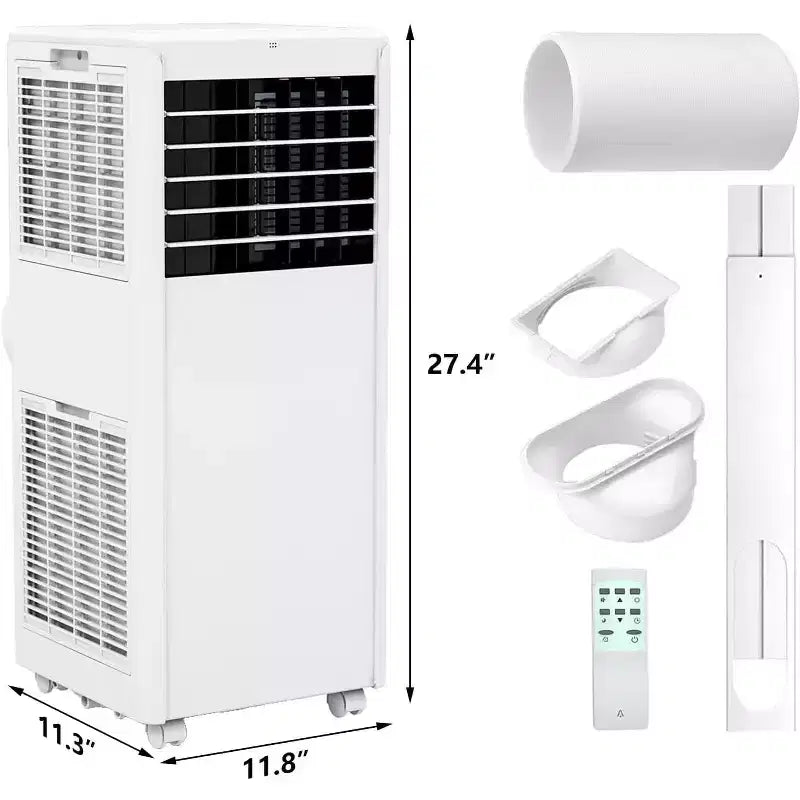 Prijenosni klima-uređaj snage 8K BTU - 3-u-1 hlađenje, odvlaživač i ventilator za 350 četvornih stopa s noćnim načinom rada i jednogodišnjim jamstvom