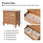 Comodino Giorgio con 3 cassetti e prese integrate, set da 2|HULALA HOME