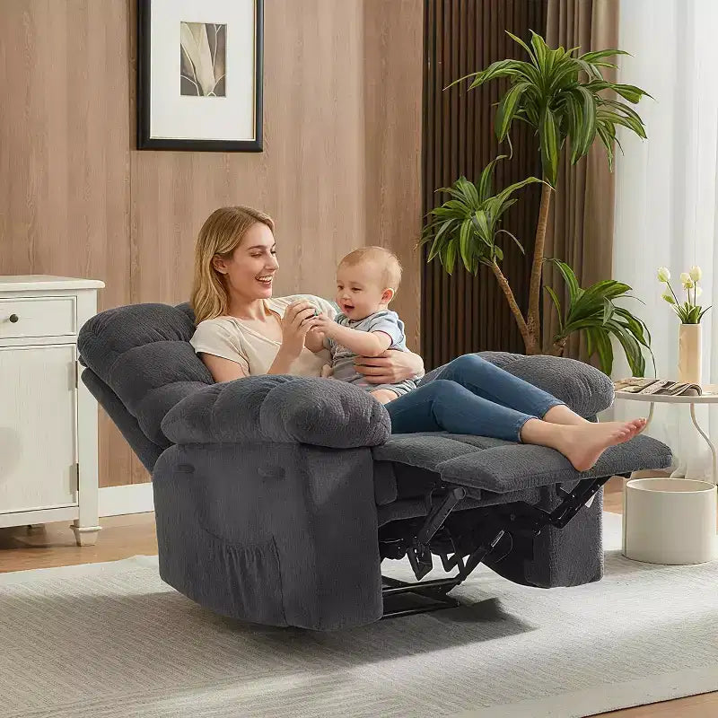 Ručni naslonjač, ergonomski naslonjač od prozračne tkanine s bočnim džepovima, jednokrevetna sofa, prikladna za dnevni boravak ili spavaću sobu
