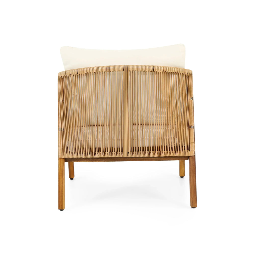 Jabe-Set aus Outdoor-Clubsesseln aus Akazienholz und Korbgeflecht von Christopher Knight Home