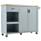 Isola da cucina con piano di lavoro pieghevole, carrello portaoggetti da cucina con ripiano estraibile, portasciugamani e cassetto, ruote girevoli
