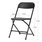 Confezione da 10 sedie pieghevoli in plastica con portata di 350 lb per eventi, ufficio, matrimoni, feste, picnic, cucina e sala da pranzo