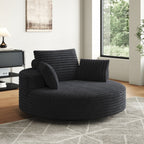 Corduroy Chenille Foam Single Swivel Chair
