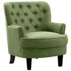 Moser Bay Mignon Velvet / Linen 30 Wide Tufted Wingback Accent Chair
