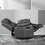 Geräumiger Relaxsessel aus strapazierfähigem Leder mit Massage- und Wärmefunktion