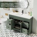 Wavy Line 30/36/48 Bathroom Vanity Set with Sink & Faucet