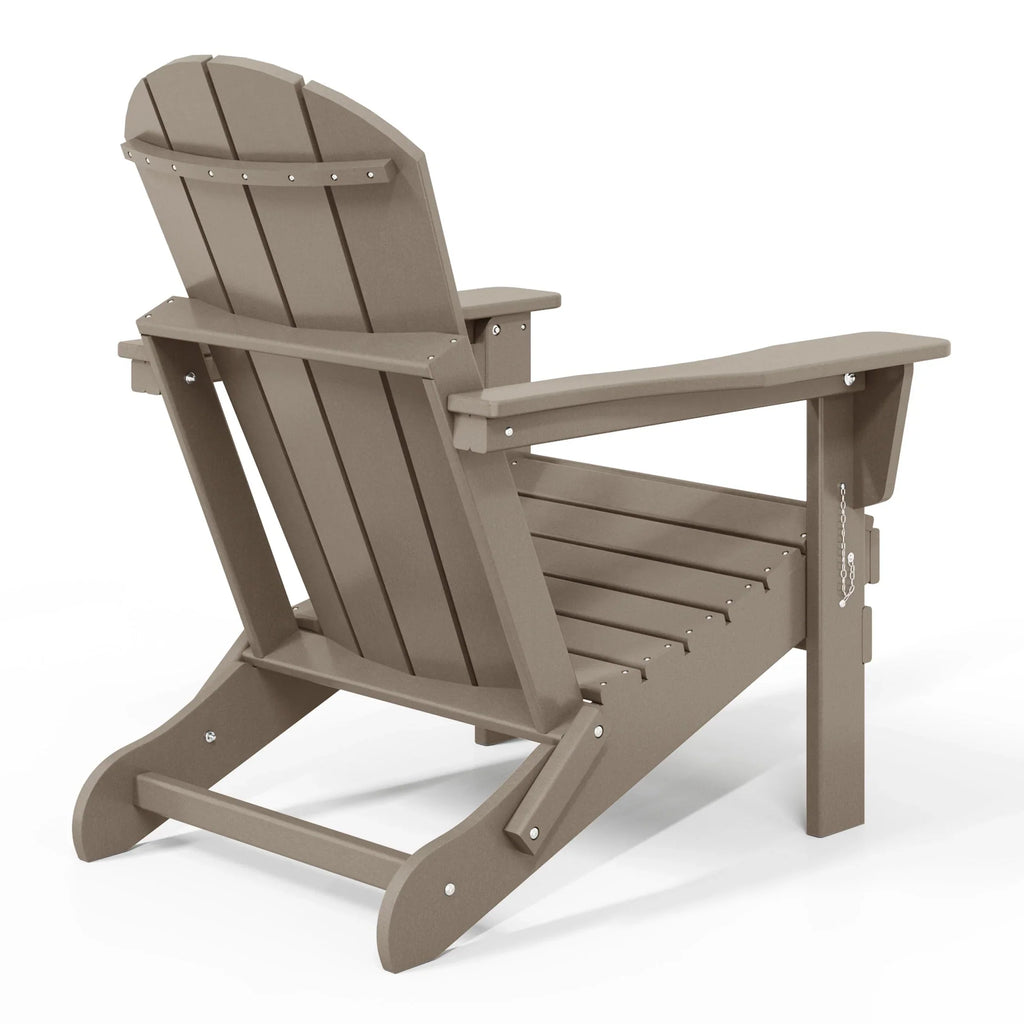 Polytrends Laguna Adirondack stolica za vanjsku terasu, otporna na izbljeđivanje i sve vremenske uvjete, sklopiva