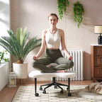 Pinmoco ergonomska uredska stolica s prekriženim nogama, podesiva meditacijska stolica, okretanje za 360°, lumbalna potpora, radna i uredska stolica, ADHD stolica