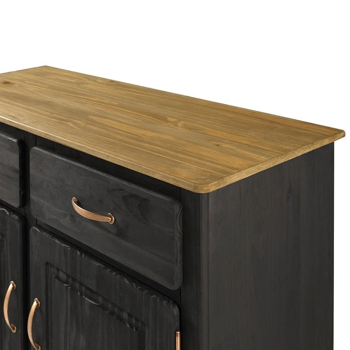 Groene houten buffetkast