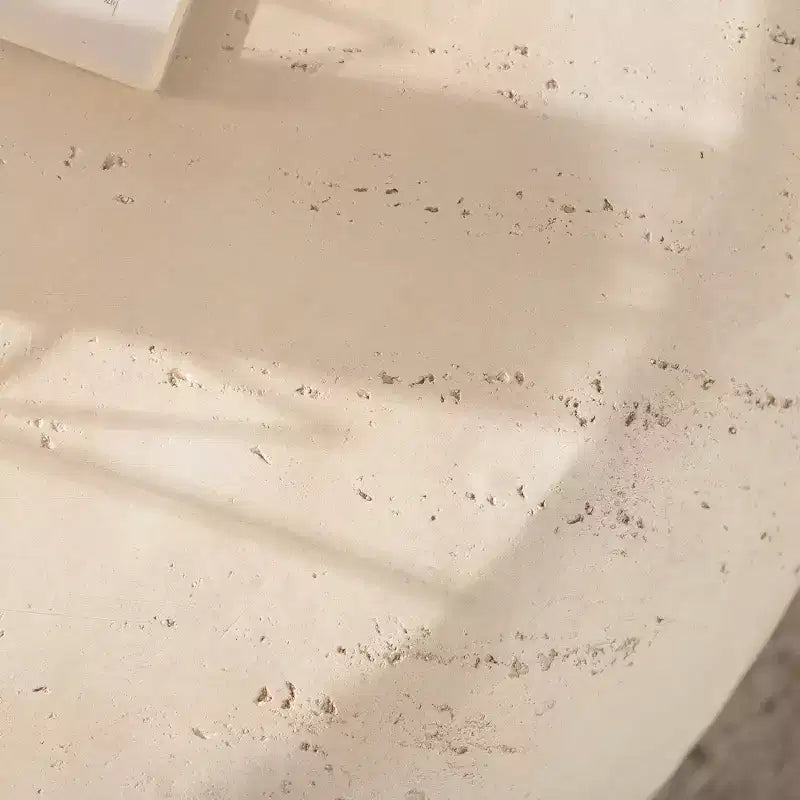 Okrugli stolić za kavu od MgO-a s dizajnom imitacije kamena za dnevne sobe u stilu sredine stoljeća
