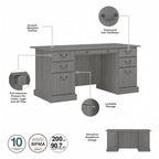 Bush Furniture Saratoga directiebureau met laden en opbergruimte
