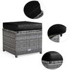 Costway 7-delige eethoek voor de patio van rotan, modulaire bank, fauteuil en voetenbank - Bekijk de details