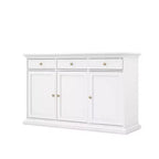 Tvilum, credenza con 3 ante e 3 cassetti, bianca