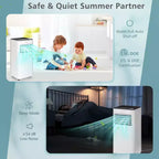 Costway draagbare airconditioner van 8000 BTU, 3-in-1-luchtkoeler met ventilator, ontvochtigings- en slaapmodus