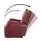 Genuine Leather Power Recliner with USB Port 鈥?Wingback Nailhead Set of 2