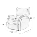 Eduardo elektrischer Relaxsessel aus echtem Leder mit USB-Anschluss, 2er-Set