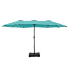 MAISON ARTS dubbele parasol voor terras, 15 ft, extra groot, tweepersoons, inclusief voet