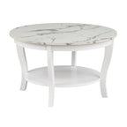 Convenience Concepts American Heritage runder Couchtisch mit Ablage