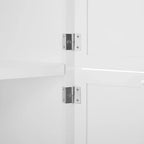 Tall Corner Storage Cabinet with 8 Doors and 4 Shelves