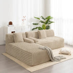 Modularna kutna sofa Cloud, moderna tapecirana sofa s 2 ukrasna jastuka, slobodno kombinirajuća modularna sofa u obliku slova L