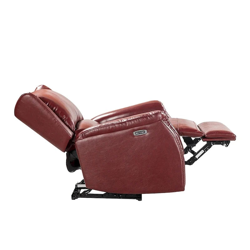 Eduardo elektrischer Relaxsessel aus echtem Leder mit USB-Anschluss, 2er-Set