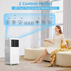 Prijenosni klima-uređaj snage 8K BTU - 3-u-1 hlađenje, odvlaživač i ventilator za 350 četvornih stopa s noćnim načinom rada i jednogodišnjim jamstvom