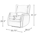 Eduardo elektrischer Relaxsessel aus echtem Leder mit USB-Anschluss, 2er-Set
