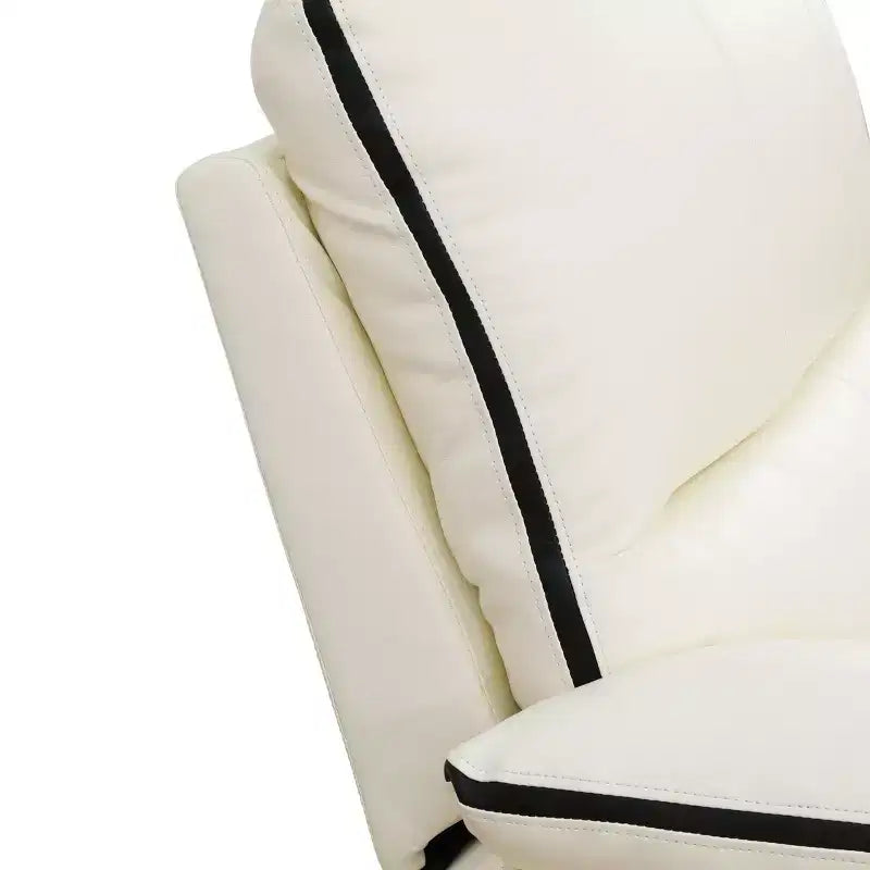 MAYEERTY električna ljubavna sofa s funkcijom nagiba, električna kožna fotelja za 2 osobe od prozračne kože s prostorom za pohranu i držačima za čaše za dnevni boravak, bijela