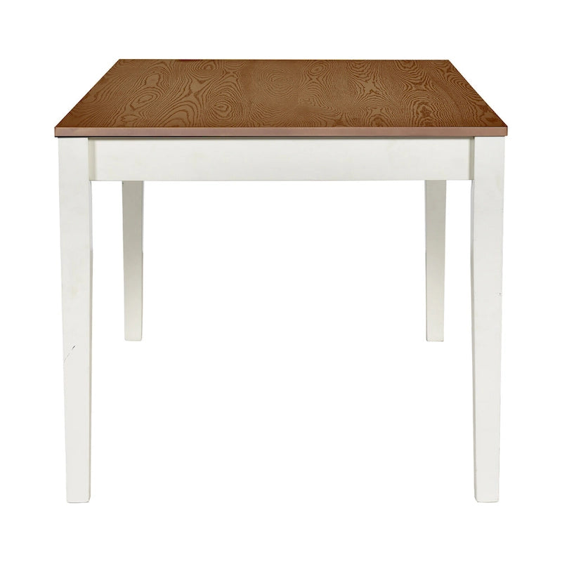 Set da pranzo in legno da 6 pezzi con 4 sedie e panca, tavolo con cassetto