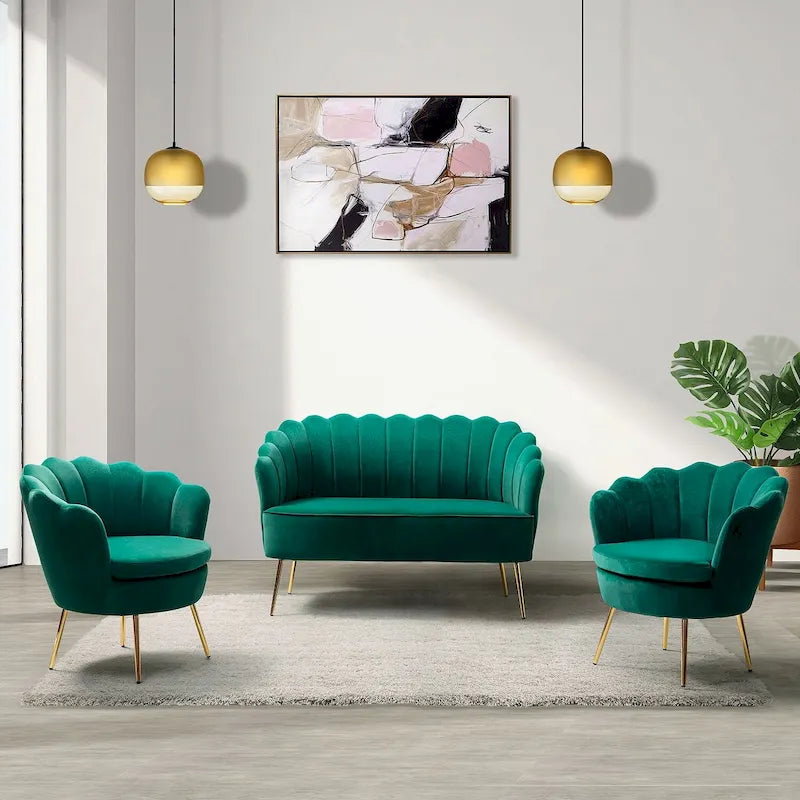 Set da soggiorno Xabier da 52 pollici, 3 pezzi, di HULALA HOME
