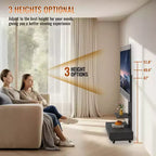 TV-Ständer für 32–75-Zoll-Fernseher, höhenverstellbarer mobiler TV-Wagen mit Schublade und Rollen für Wohnzimmer, Schlafzimmer und Büro – ModernLuxe